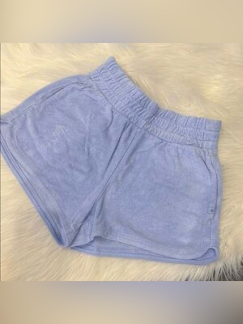 Athleta Girls Pale Blue Terry Athletic Lounge Shorts‎ Size 14